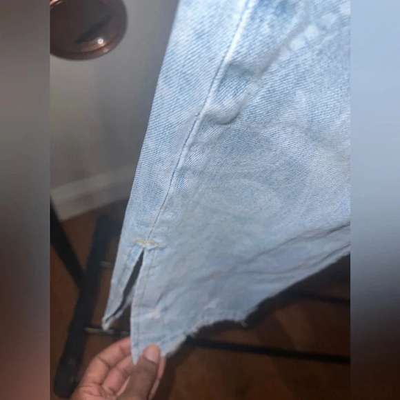 Jonathan Simkhai Paisley Print Distressed Jeans size 26 - Picture 4 of 7